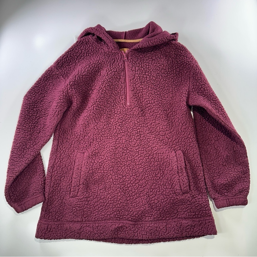Koolaburra by UGG Sherpa Hoodie Cozy Quarter Zip Pullover Small - Picture 2 of 12